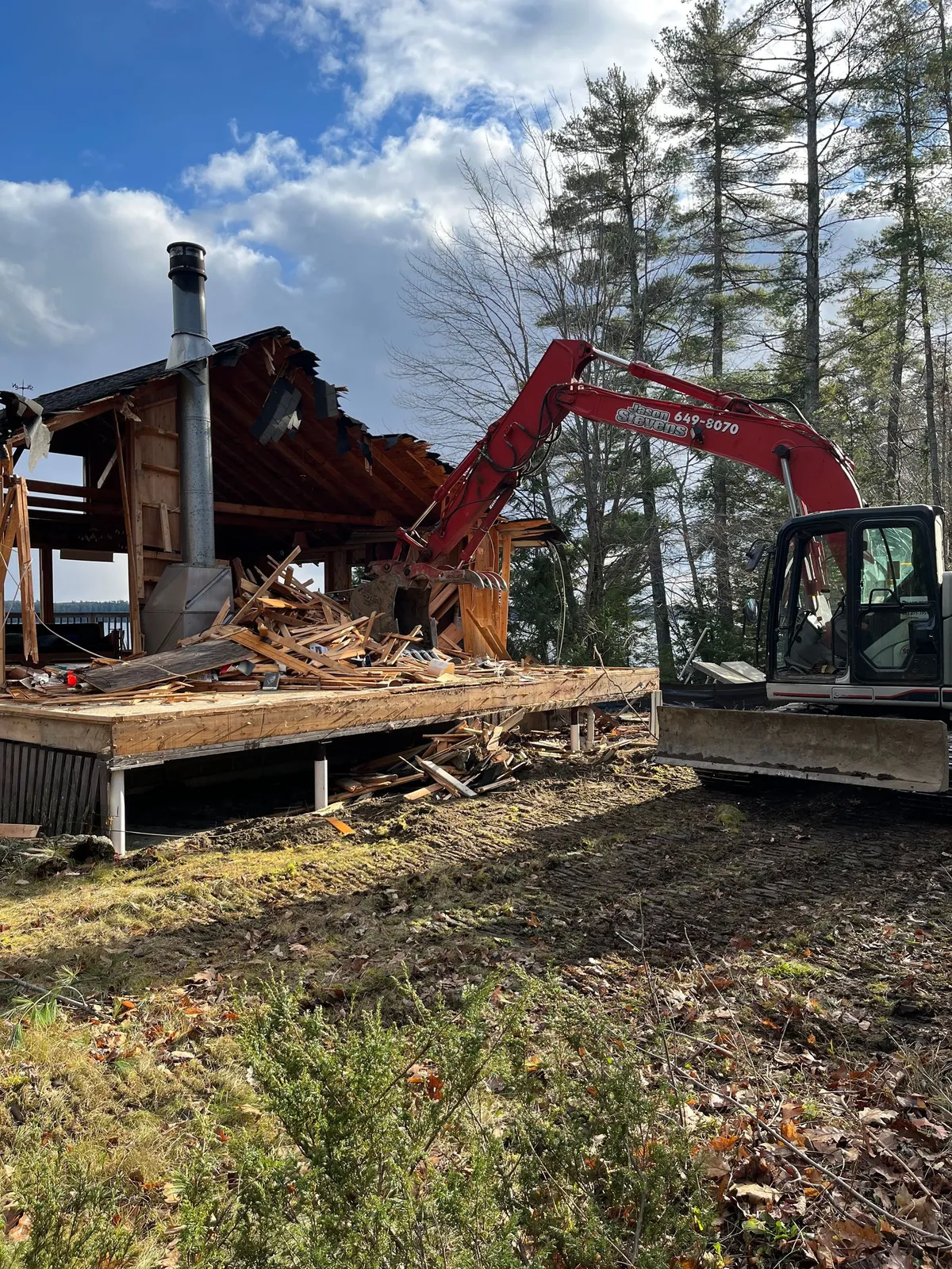 Trench excavation on a rural property.
