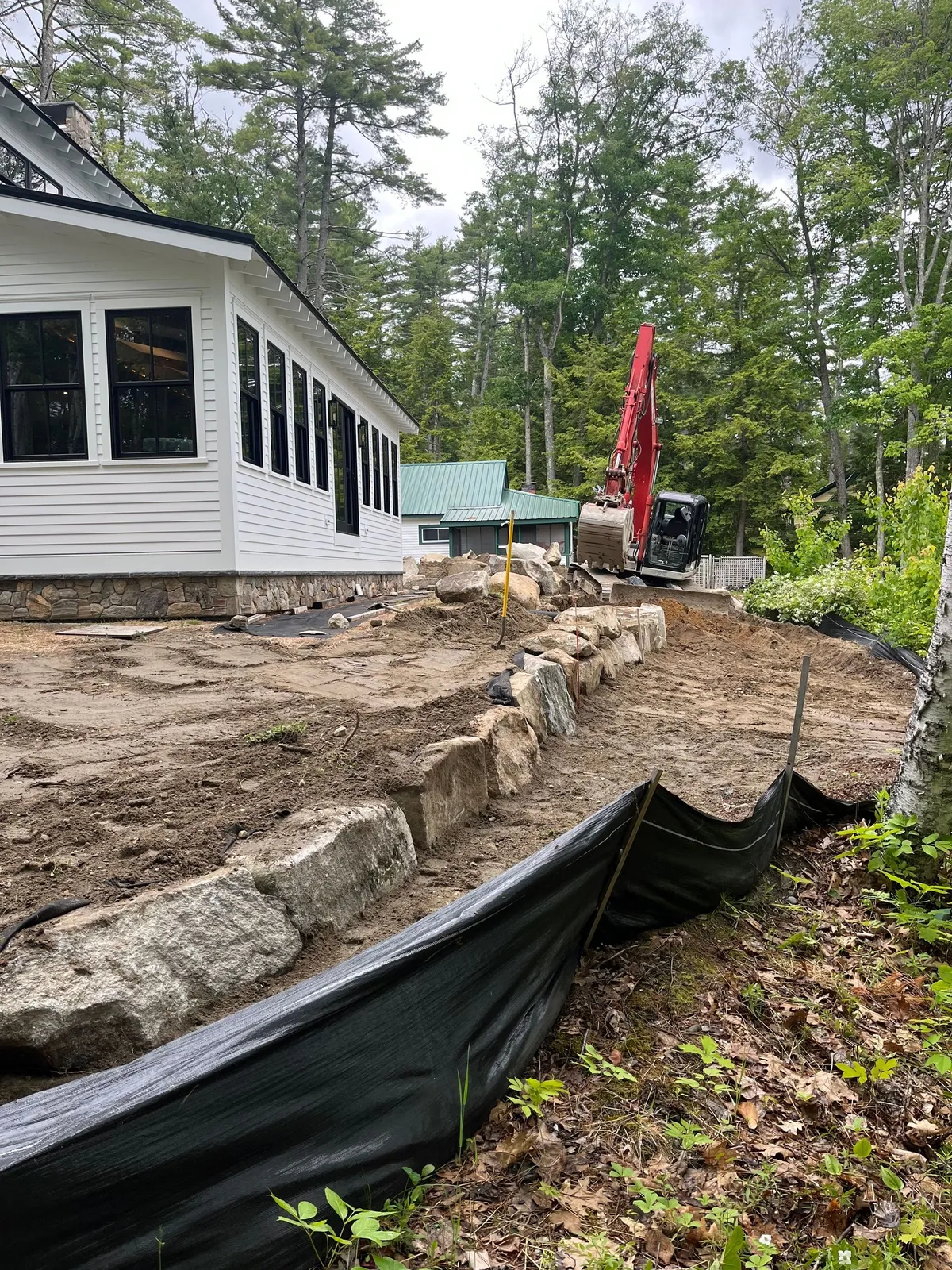 Excavation project photo from a central Maine property.